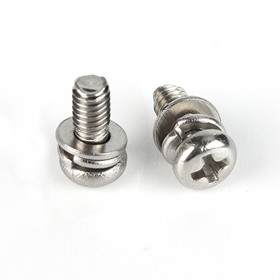 304不銹鋼A2-50十字槽盤頭帶平彈墊組合螺釘Q/DM-01